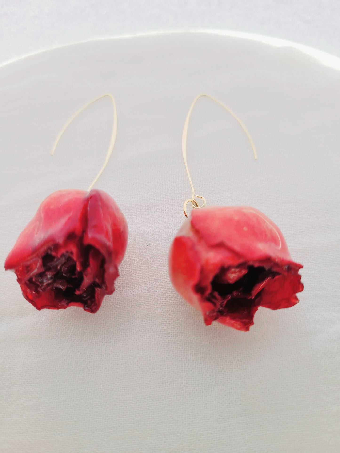 Red Rose Earrings