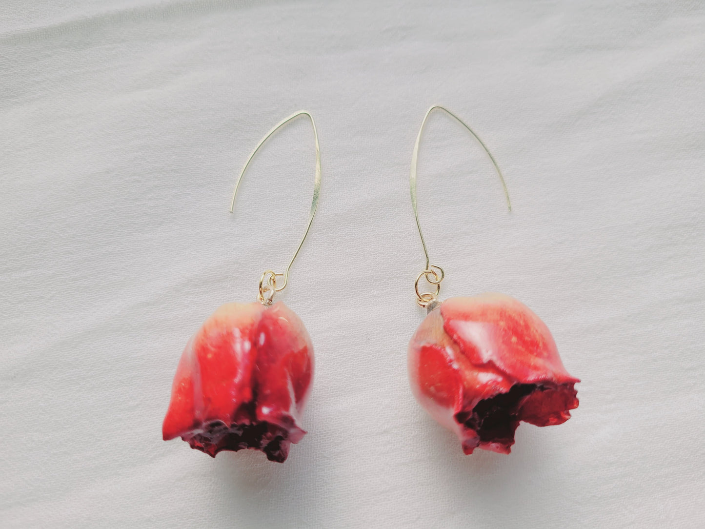 Red Rose Earrings