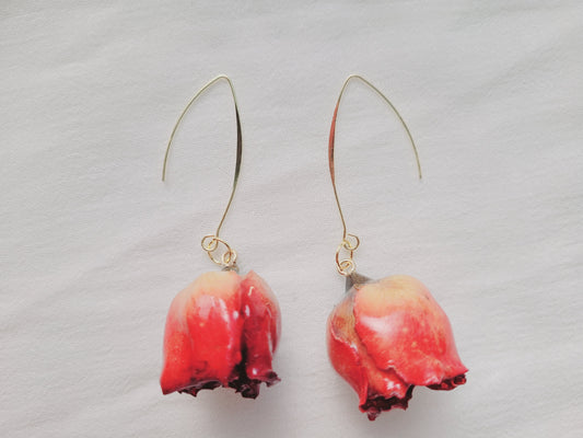 Red Rose Earrings