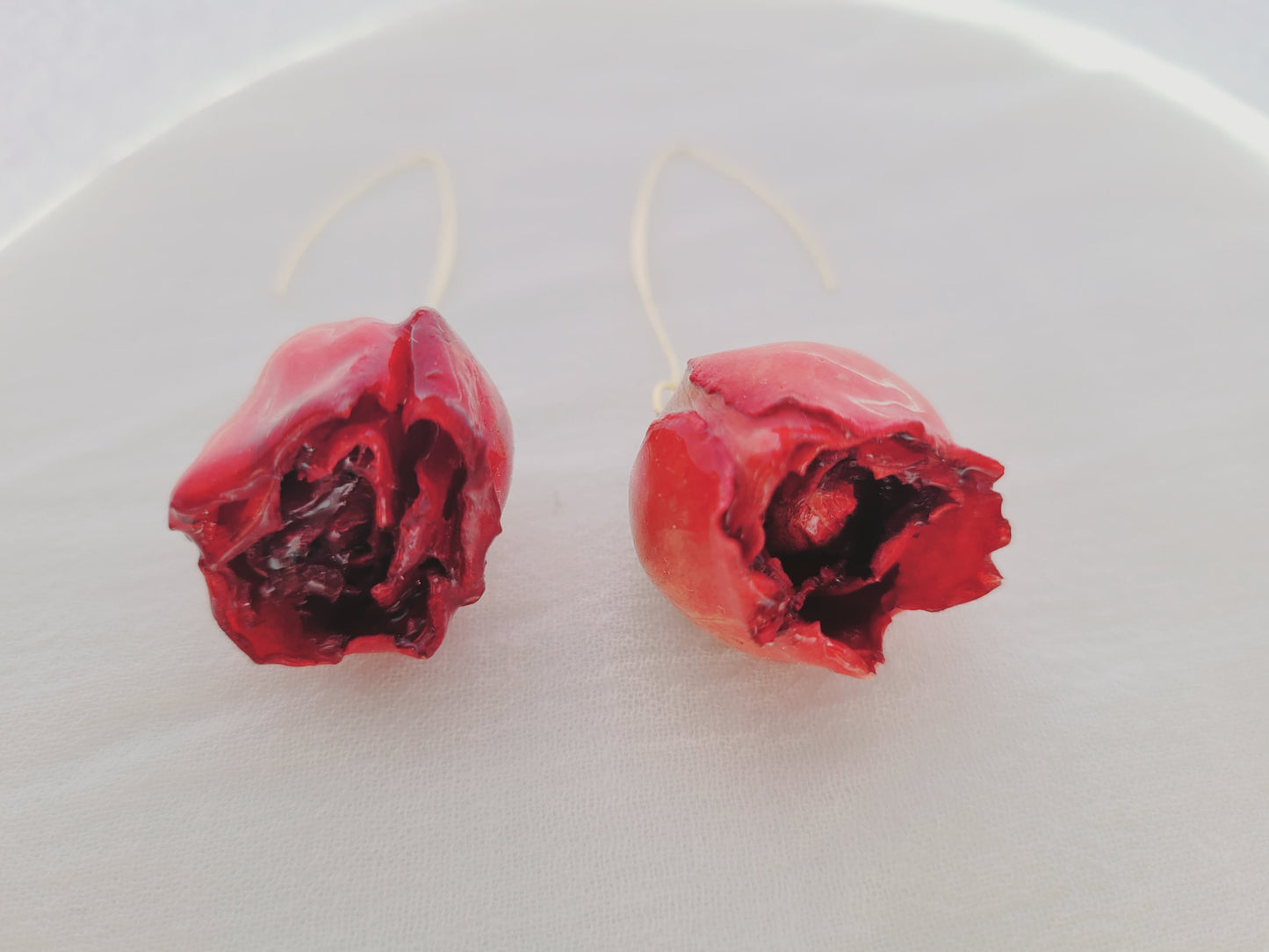 Red Rose Earrings